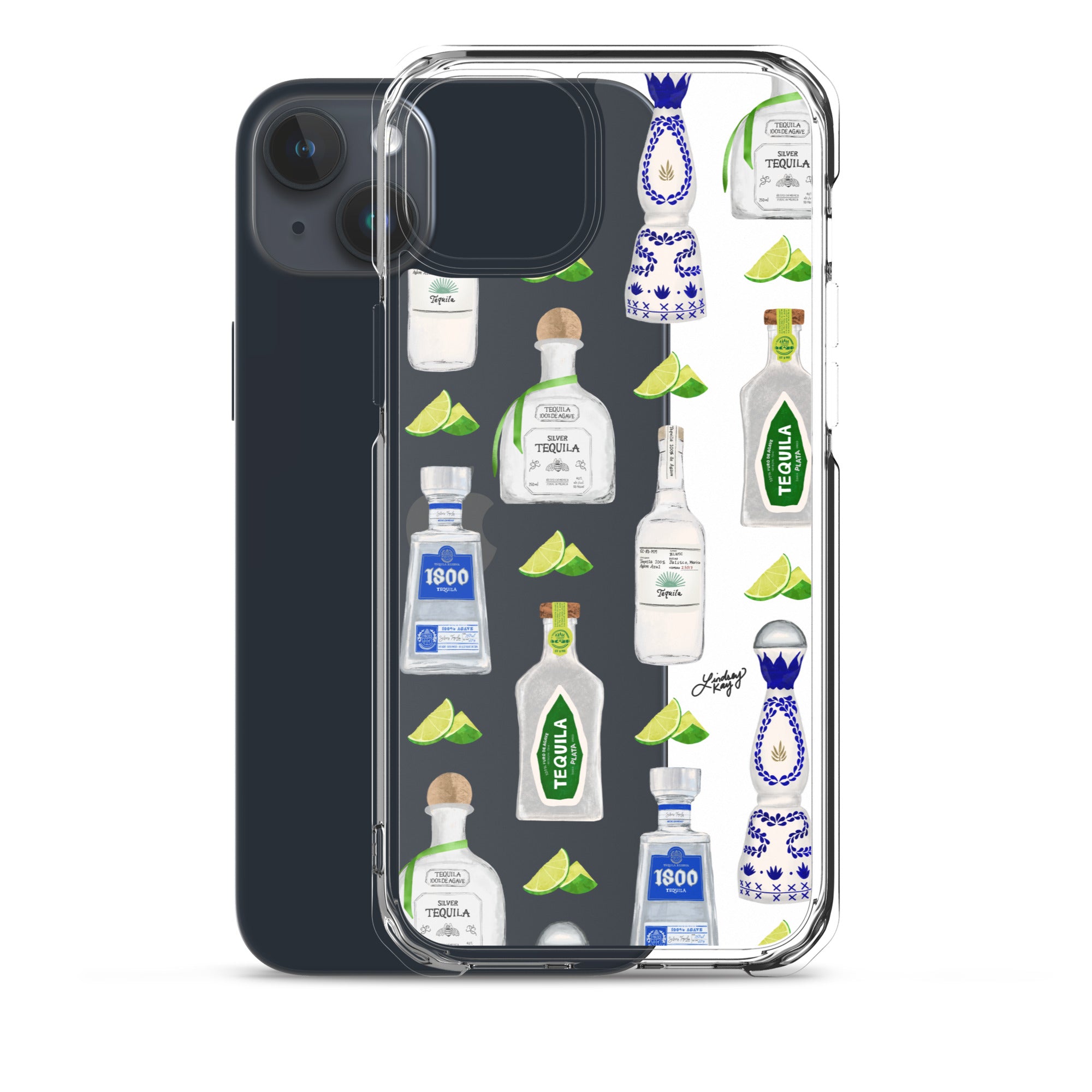 Ilustración de botellas de tequila - Funda transparente para iPhone®